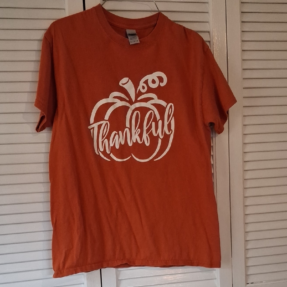 Gildan Orange Thankful Tee